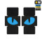 Tiger Eyes, Lasercut Molle Stripes, Set, black, blue-gid afterglow, Cordura Lasercut, M-Tac