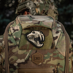 Old Tiger Skull Patch, fullcolor, 3d Rubber Patch, M-Tac