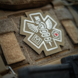 Paramedic Patch, coyote, embroided Patch, M-Tac