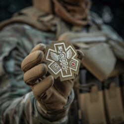 Paramedic Patch, coyote, embroided Patch, M-Tac
