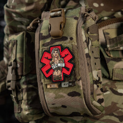 TacMed Pinup Girl Patch, olive, 3d Rubber Patch, M-Tac