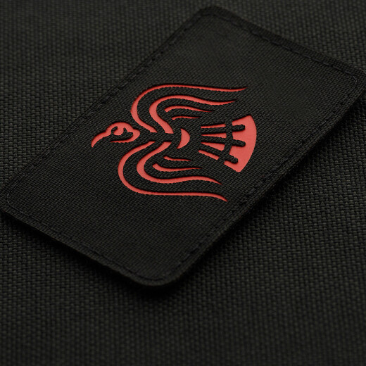 Viking Raven Lasercut Patch, black-red, Cordura Lasercut, M-Tac