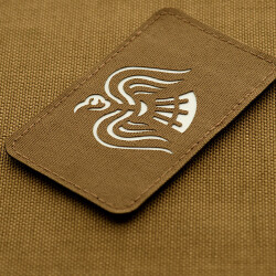 Viking Raven Lasercut Patch, coyote gid, Cordura...