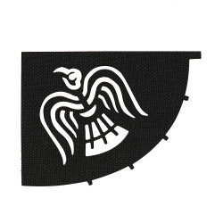 Viking Raven Lasercut Cutout Patch, black, Cordura Lasercut, M-Tac