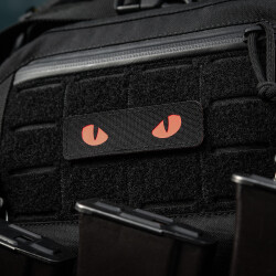 Cat Eyes Lasercut Patch, black, red-gid afterglow, Cordura Lasercut, M-Tac
