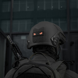 Cat Eyes Lasercut Patch, black, red-gid afterglow, Cordura Lasercut, M-Tac