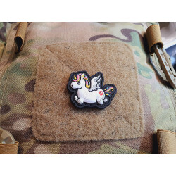 JTG micro Flying Unicorn KISSMYASS  Patch, rainbow, JTG 3D Rubber Patch