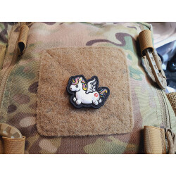 JTG micro Flying Unicorn KISSMYASS  Patch, rainbow, JTG 3D Rubber Patch