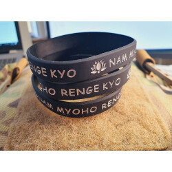 JTG Nam Myoho Renge Kyo, silicon bracelet, black, JTG silicon bracelet