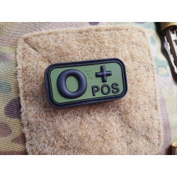 JTG - Bloodtype Patch 0 POS, forest / 3D Rubber patch