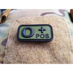 JTG - Bloodtype Patch 0 POS, forest / 3D Rubber patch