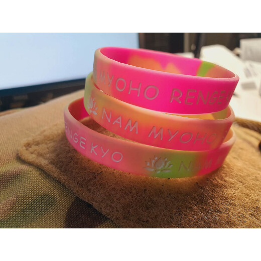 JTG Nam Myoho Renge Kyo, Silikonarmband, sun rainbow, JTG silicon bracelet