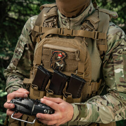 Reaper Operator FPV Patch, black coyote, 3d Rubber Patch,...