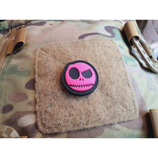 JTG micro Nightmare Smile, Patch, pink gid (pink glow in the dark), JTG 3D Rubber Patch