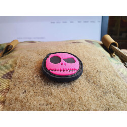 JTG micro Nightmare Smile, Patch, pink gid (pink glow in the dark), JTG 3D Rubber Patch