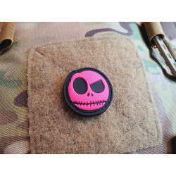 JTG micro Nightmare Smile, Patch, pink gid (pink glow in the dark), JTG 3D Rubber Patch