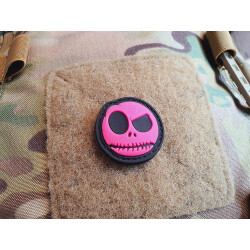 JTG micro Nightmare Smile, Patch, pink gid (pink glow in the dark), JTG 3D Rubber Patch