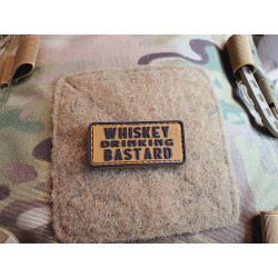 JTG micro WHISKEY DRINKING BASTARD Patch, coyote brown / JTG 3D Rubber Patch