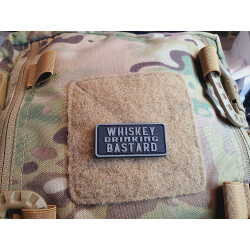 JTG micro WHISKEY DRINKING BASTARD Patch, blackops / JTG 3D Rubber Patch