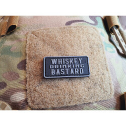 JTG micro WHISKEY DRINKING BASTARD Patch, blackops / JTG 3D Rubber Patch