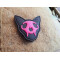 JTG micro Nightmare Skull Cat Patch Nr.1, pinkgid (pinkglow in the dark), JTG 3D Rubber Patch