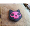 JTG micro Nightmare Skull Cat Patch Nr.2, pinkgid (pinkglow in the dark), JTG 3D Rubber Patch