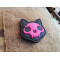 JTG micro Nightmare Skull Cat Patch Nr.2, pinkgid (pinkglow in the dark), JTG 3D Rubber Patch