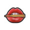 Lips with cartridge Patch, red, 3d Rubber Patch, M-Tac