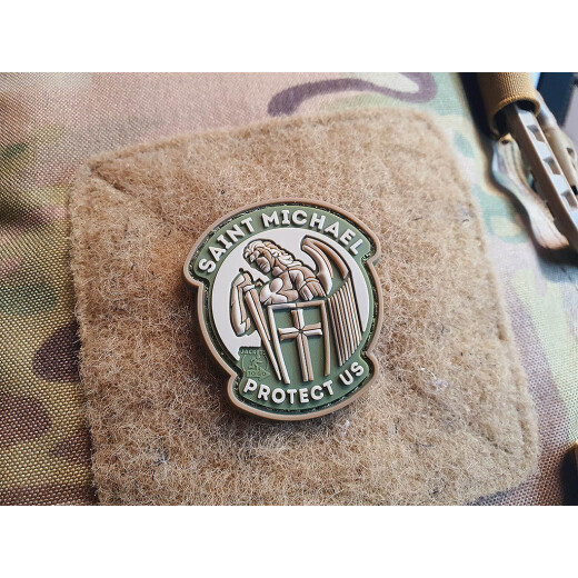 JTG micro SAINT MICHAEL PROTECT US Patch, mc, JTG 3D Rubber Patch