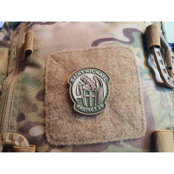 JTG micro SAINT MICHAEL PROTECT US Patch, mc, JTG 3D Rubber Patch