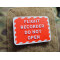 JTG FLIGHT RECORDER Patch, red white, JTG 3D Rubber Patch