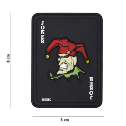 Joker Card Patc, black fullcolor, Patch 3D PVC
