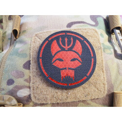 Trident Dog Lasercut reflector patch, black, with velcro...
