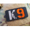 JTG K9 LaserCut Patch, black Cordura, reflective, with velcro backside