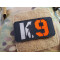JTG K9 LaserCut Patch, black Cordura, reflective, with velcro backside