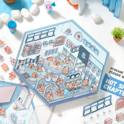 Hot Spring Chapter, Sticker-Therapie Aufkleber Set,...