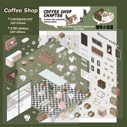 Coffee Shop Chapter, Sticker-Therapie Aufkleber Set,...