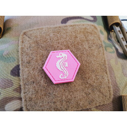 JTG Seepferdchen Patch, pink, Hexagon Patch, JTG 3D...
