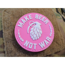JTG Make Beer, Not War Patch, pink, JTG 3D Rubber Patch