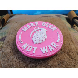 JTG Make Beer, Not War Patch, pink, JTG 3D Rubber Patch