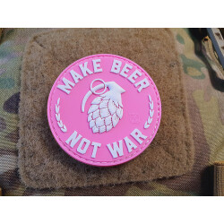 JTG Make Beer, Not War Patch, pink, JTG 3D Rubber Patch