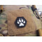 JTG K9 Pawn Hexagon LaserCut Patch, black Cordura, afterglow Logo, with velcro backside