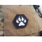 JTG K9 Pawn Hexagon LaserCut Patch, black Cordura, afterglow Logo, with velcro backside