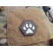 JTG K9 Pfote Hexagon LaserCut Patch, steingrau oliv Cordura, gid Logo, mit Klettrückseite