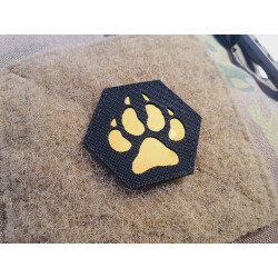 JTG K9 Pawn Hexagon LaserCut Patch, black Cordura, gold...