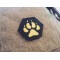 JTG K9 Pfote Hexagon LaserCut Patch, schwarz Cordura, gold reflektierendes Logo, mit Klettrückseite