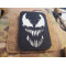JTG Rancour-Patch, LaserCut Patch, schwarz, im Dunkeln nachleuchtendes Logo, mit Klettrückseite