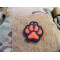 JTG K9 Dog Pawn Patch, fire-red, JTG 3D Rubber Patch