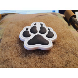 JTG K9 Dog Pawn Patch, black on white, JTG 3D Rubber Patch