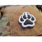 JTG K9 Dog Pawn Patch, black on white, JTG 3D Rubber Patch